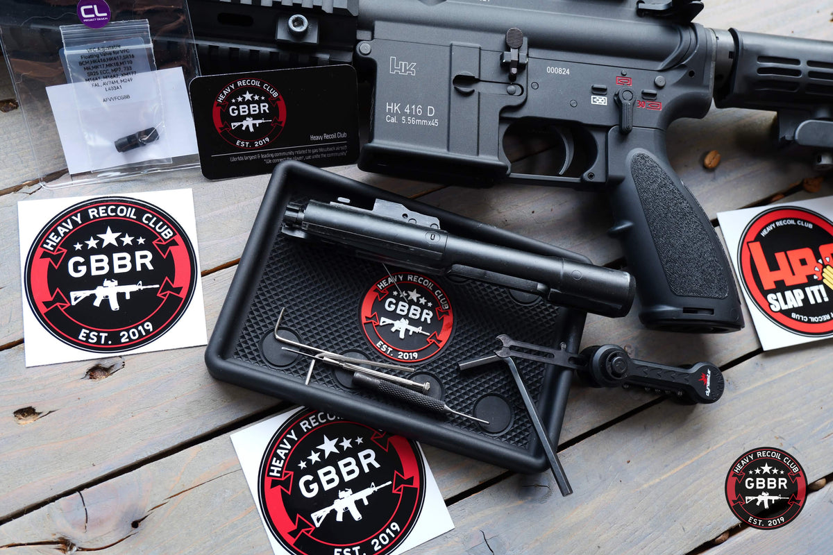 Heavy Recoil Club magnetic parts tray for GBBR maintenance